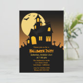 Uitnodigingen van de partij Halloween in Haunted H (Staand voorkant)