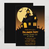 Uitnodigingen van de partij Halloween in Haunted H (Voorkant / Achterkant)