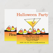 Uitnodigingen van de partij Halloween Snoep Cornti (Voorkant / Achterkant)