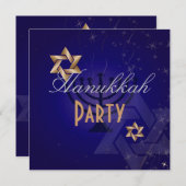 Uitnodigingen van de partij Hanukkah (Voorkant / Achterkant)