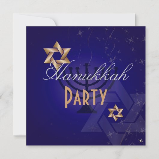 Uitnodigingen van de partij Hanukkah (Voorkant)