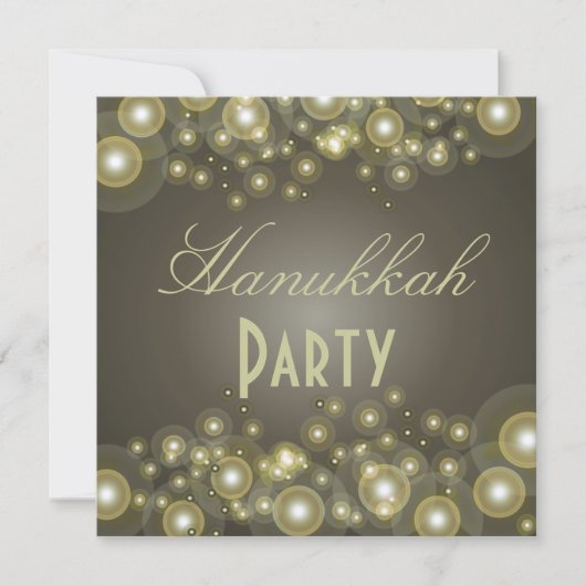 Uitnodigingen van de partij Hanukkah, champagnebub (Voorkant)