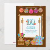 Uitnodigingen van de partij Hawaiian Luau (Voorkant / Achterkant)