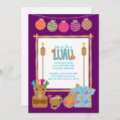 Uitnodigingen van de partij Hawaiian Luau (Voorkant / Achterkant)