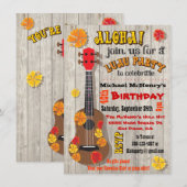 Uitnodigingen van de partij Hawaiian Luau (Voorkant / Achterkant)