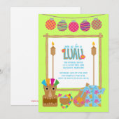 Uitnodigingen van de partij Hawaiian Luau (Voorkant / Achterkant)
