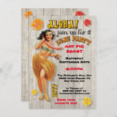 Uitnodigingen van de partij Hawaiian Luau (Voorkant / Achterkant)