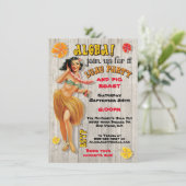 Uitnodigingen van de partij Hawaiian Luau (Staand voorkant)