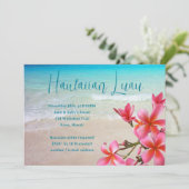 Uitnodigingen van de partij Hawaiian Luau Pink Plu (Staand voorkant)