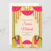 Uitnodigingen van de partij Henna (Voorkant / Achterkant)