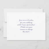 Uitnodigingen van de partij Londen, Engeland (Achterkant)