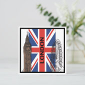 Uitnodigingen van de partij Londen, Engeland (Staand voorkant)