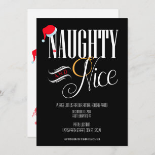 Uitnodigingen van de partij Naughty en Nice