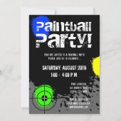 Uitnodigingen van de partij Paintball | Aangepaste (Voorkant)