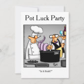 Uitnodigingen van de partij Pot Luck (Voorkant)