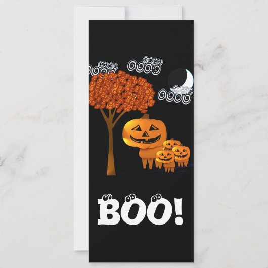 Uitnodigingen van de partij Pumpkin Head Halloween (Achterkant)