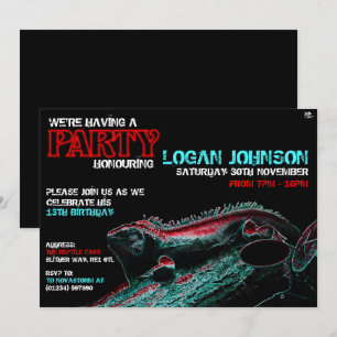 Uitnodigingen van de partij Reptile Birthday