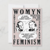 Uitnodigingen van de partij Retro Feminist Humor D (Voorkant)