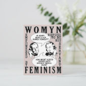 Uitnodigingen van de partij Retro Feminist Humor D (Staand voorkant)
