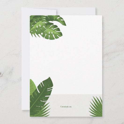 Uitnodigingen van de partij Rio Samba (Achterkant)