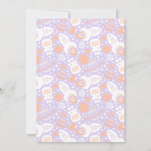 Uitnodigingen van de partij Ruimtemeisjes (Achterkant)