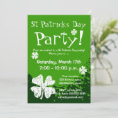 Uitnodigingen van de partij St Patricks Day | (Staand voorkant)