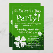 Uitnodigingen van de partij St Patricks Day | (Voorkant / Achterkant)