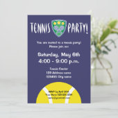 Uitnodigingen van de partij Tennis | uitnodigingen (Staand voorkant)