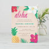 Uitnodigingen van de partij Tropische Hawaiian Lua (Staand voorkant)