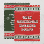 Uitnodigingen van de partij 'Ugly kerstSweater' (Voorkant / Achterkant)