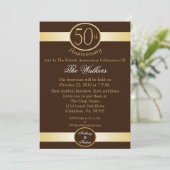 Uitnodigingen van de partij van de 50e Jubileum in (Staand voorkant)