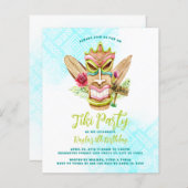 Uitnodigingen van de Partij van de begroting Tiki (Voorkant / Achterkant)