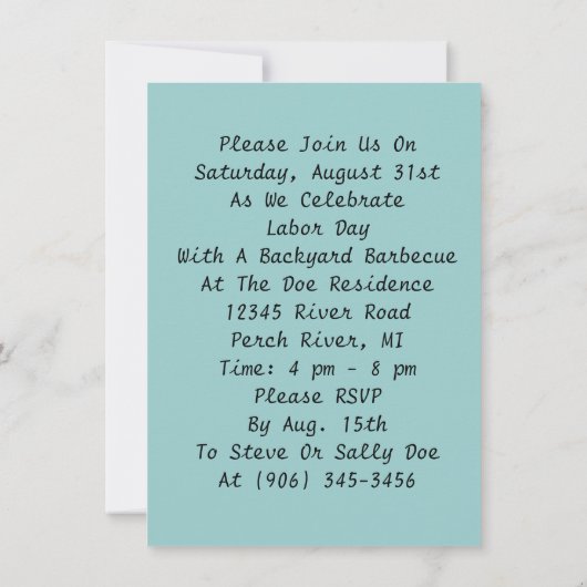 Uitnodigingen van de Partij van de Dag van de Lang (Achterkant)