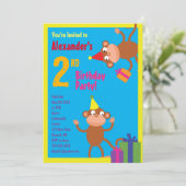 Uitnodigingen van de partij van de geboorte van he (Staand voorkant)