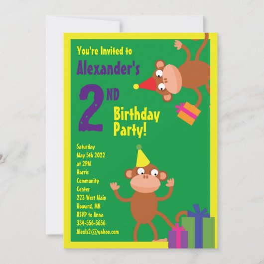 Uitnodigingen van de partij van de geboorte van he (Voorkant)