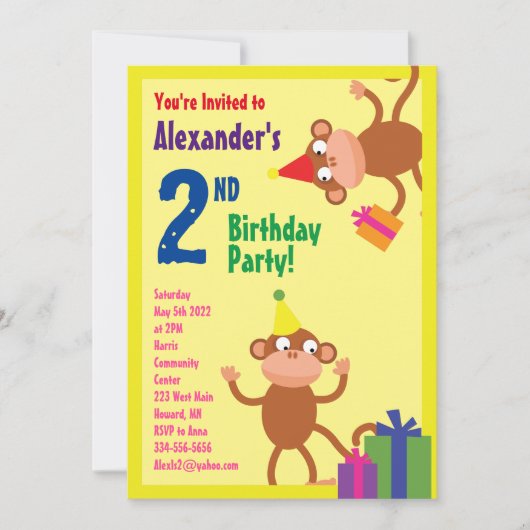 Uitnodigingen van de partij van de geboorte van he (Voorkant)