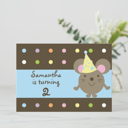 Uitnodigingen van de  Partij van de Mouse van de D (Staand voorkant)