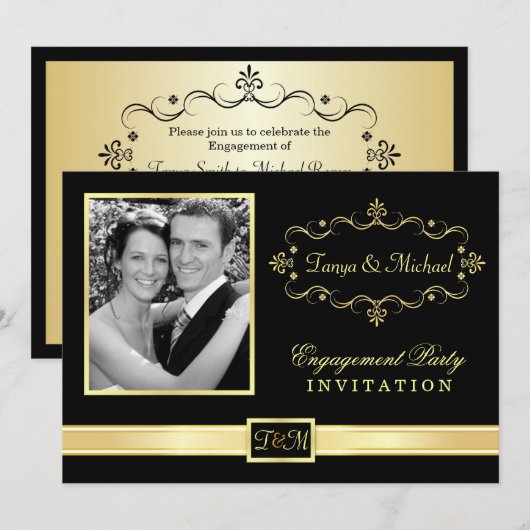 Uitnodigingen van de Partij van de Overeenkomst me (Voorkant / Achterkant)