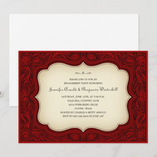 Uitnodigingen van de partij van de Overeenkomst va (Voorkant / Achterkant)