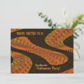 Uitnodigingen van de partij van de Trip van Hallow (Staand voorkant)