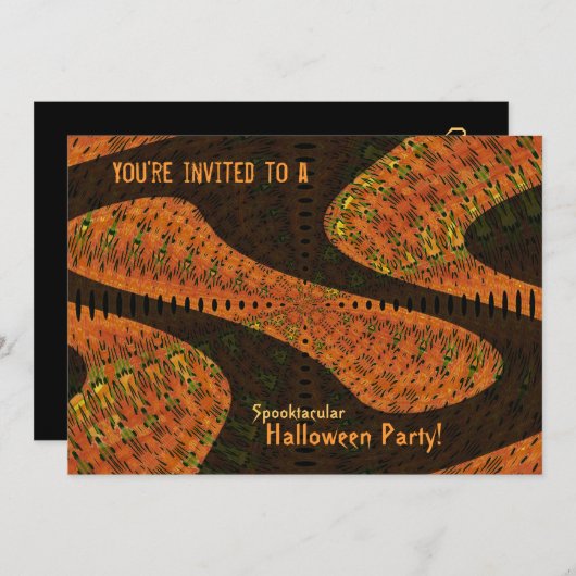 Uitnodigingen van de partij van de Trip van Hallow (Voorkant / Achterkant)