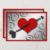 Uitnodigingen van de Partij van de Valentijnsdag v (Voorkant / Achterkant)