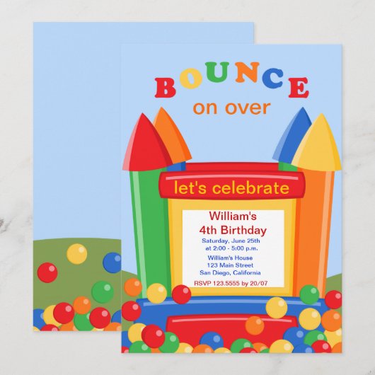 Uitnodigingen van de Partij van het Huis van de Af (Voorkant / Achterkant)