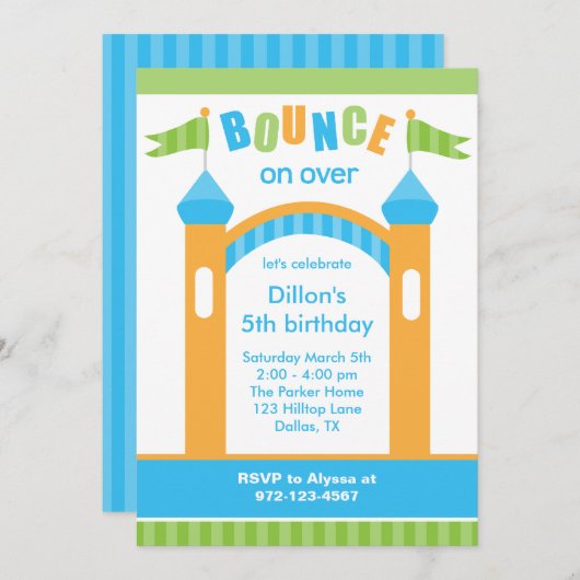 Uitnodigingen van de Partij van het Huis van de Af (Voorkant / Achterkant)