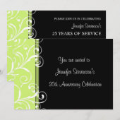 Uitnodigingen van de Partij van het Jubileum van d (Voorkant / Achterkant)