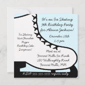 Uitnodigingen van de Partij van het Schaats van he (Achterkant)