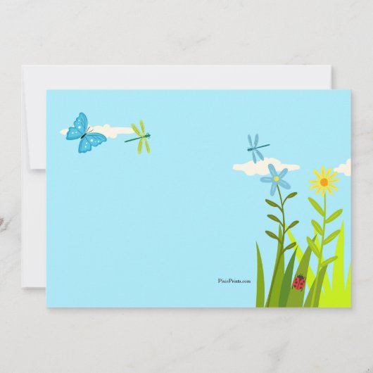 Uitnodigingen van de partij van het voorjaar van d (Achterkant)