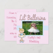 Uitnodigingen van de Partij van Lil' Ballerina / B (Voorkant / Achterkant)