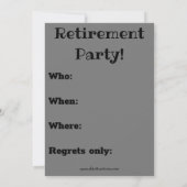 Uitnodigingen van de Partij voor de Humor bij pens (Achterkant)