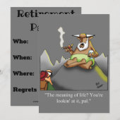 Uitnodigingen van de Partij voor de Humor bij pens (Voorkant / Achterkant)